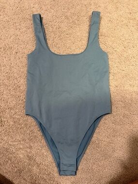 a new day Blue Scoop Neck Bodysuit